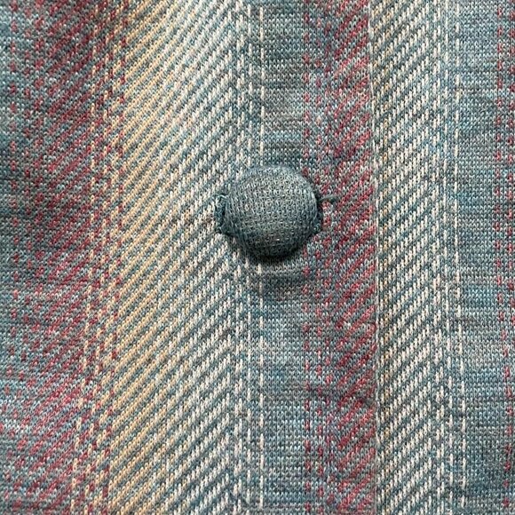 Handmade Blue and Purple Patterned Vintage Inspired Jacket - Size Small - Picture 4 of 5